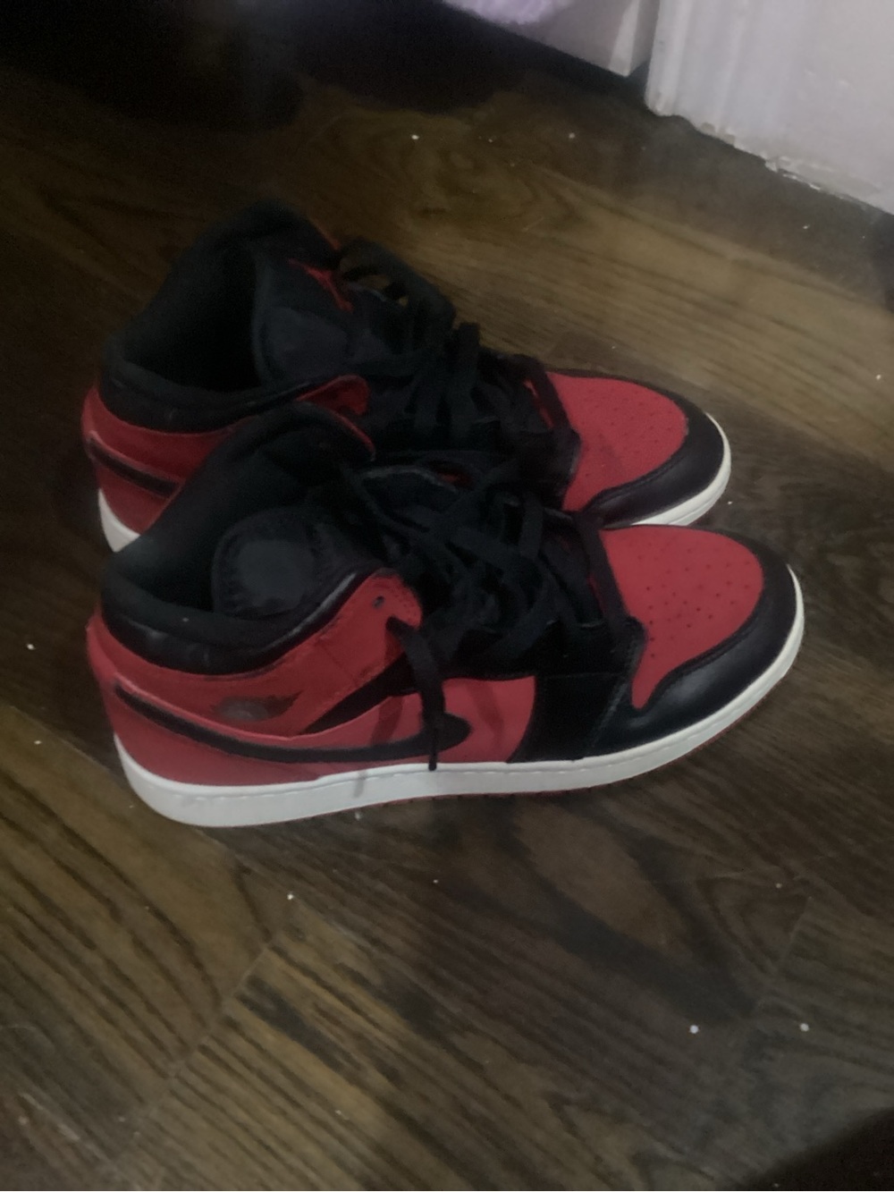 Nike Kids Black and Red High-Top Sneakers